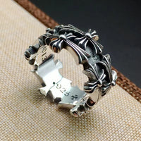 Cross heart rings