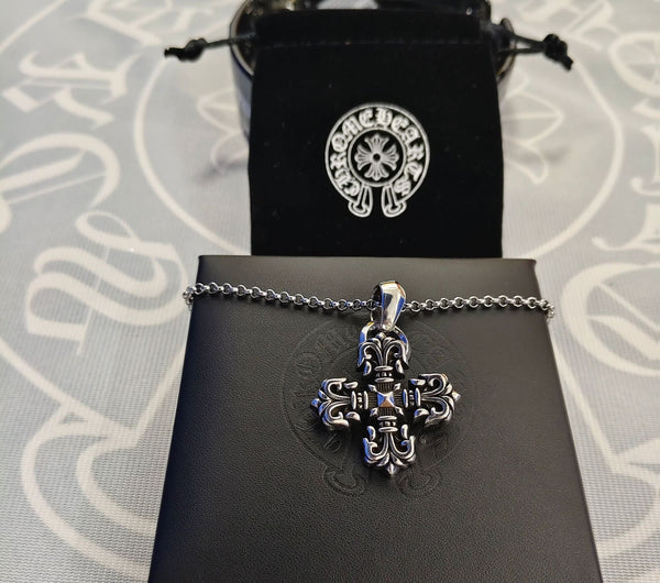 Silver Chome Heart Chains