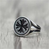 Cross heart rings