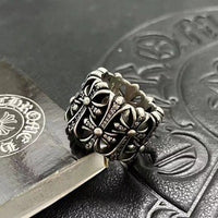 Cross heart rings
