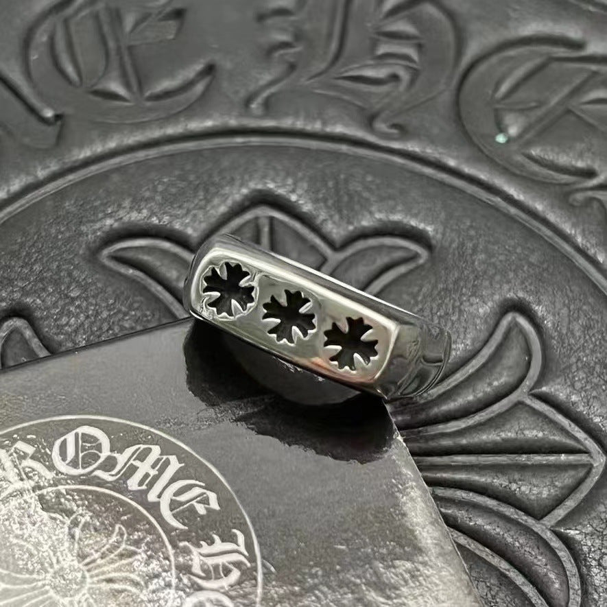 Cross heart rings