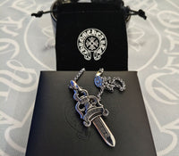 Silver Chome Heart Chains