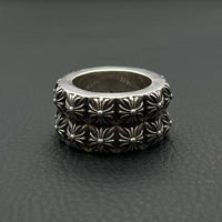 Cross heart rings