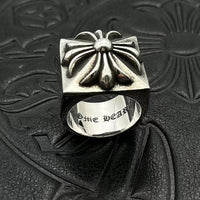 Cross heart rings