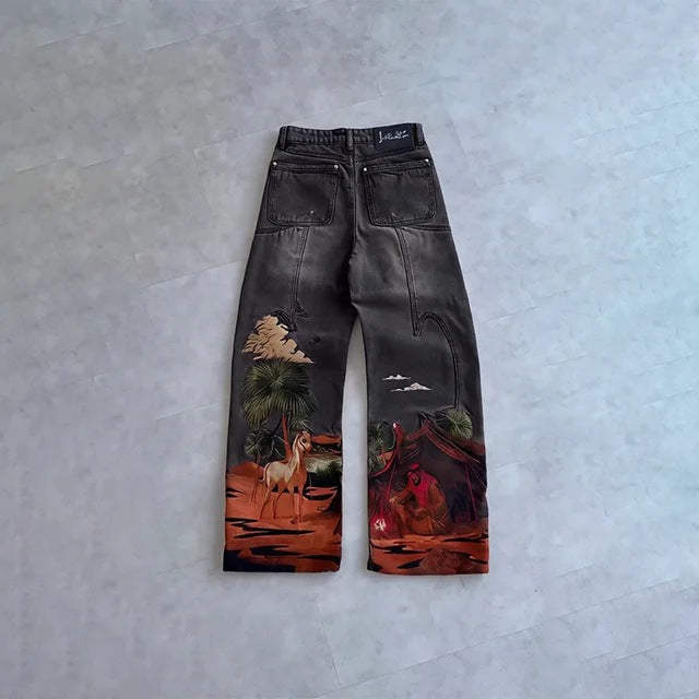 Arab Themed Jeans Unisex