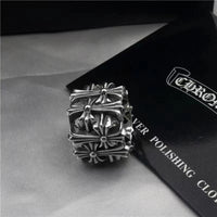 Cross heart rings
